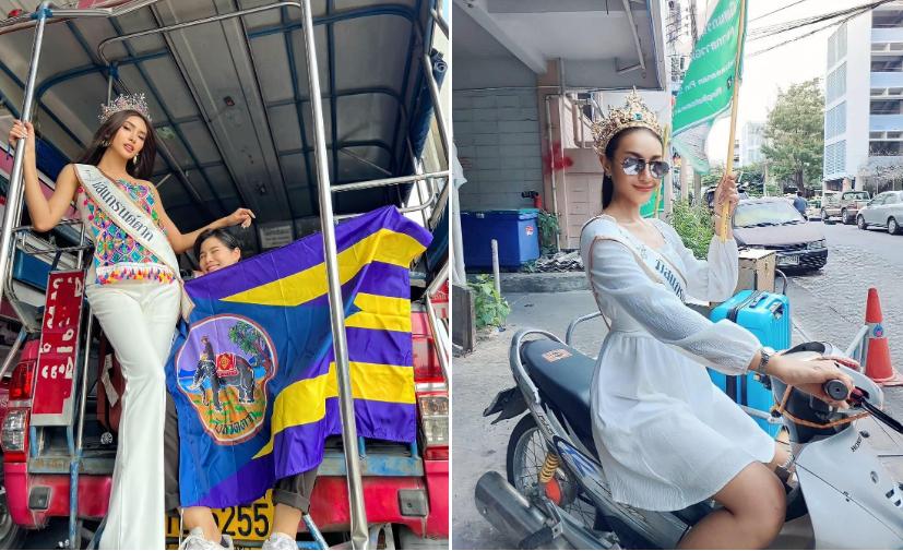 Dàn thí sinh đi xe máy, cưỡi trâu dự thi Hoa hậu Hòa bình Thái Lan-4