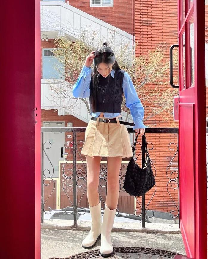 3 kiểu chân váy đang hot ở Hàn Quốc, giúp che đùi to-1