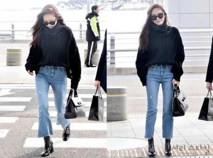 Cách phối đồ với quần ống loe đẹp như sao Hàn-7