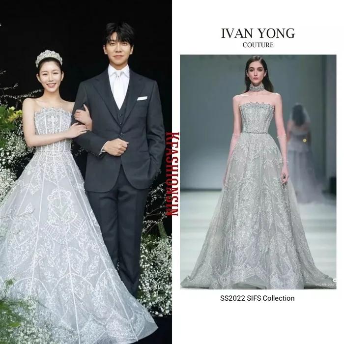Váy cưới của vợ Lee Seung Gi ghi điểm nhờ khoảng hở tinh tế-5
