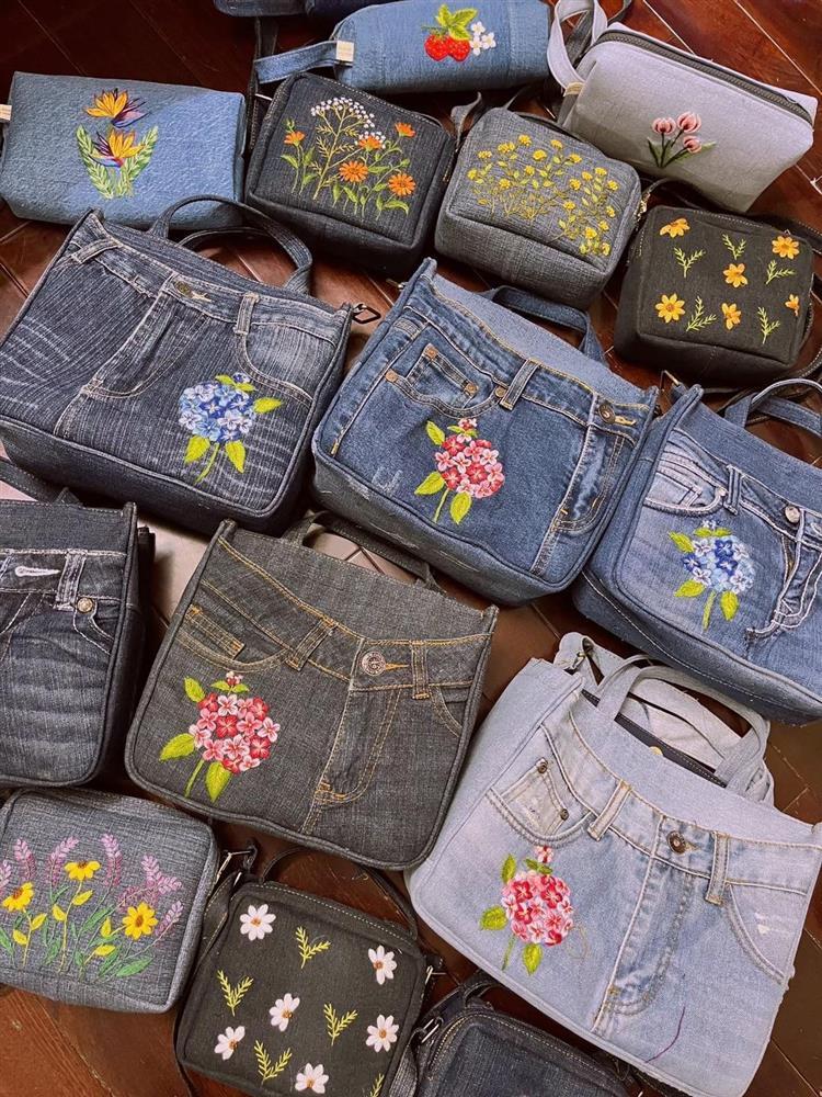 Cô gái biến quần jeans cũ thành những chiếc túi độc đáo-3