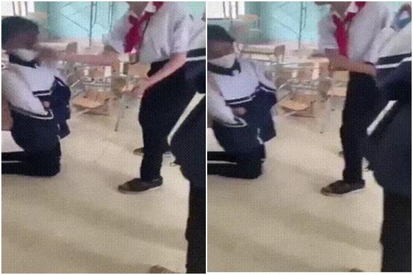 Xôn xao clip nữ sinh bắt bạn quỳ, tát liên tiếp 7 cái vào mặt-2
