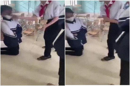 Xôn xao clip nữ sinh bắt bạn quỳ, tát liên tiếp 7 cái vào mặt