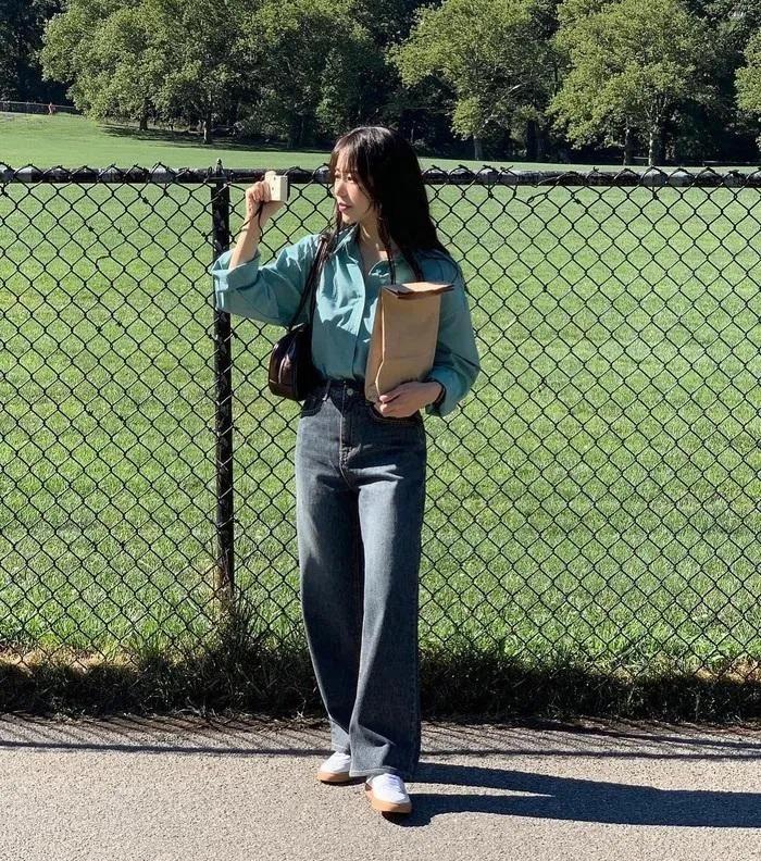 10 cách mix áo sơ mi với quần jeans giúp bạn mặc đẹp suốt mùa hè-10