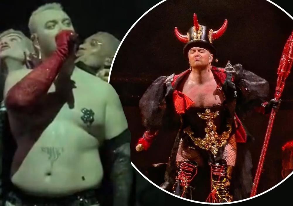 Ca sĩ Sam Smith bị chỉ trích vì ăn mặc phản cảm, lố lăng-1