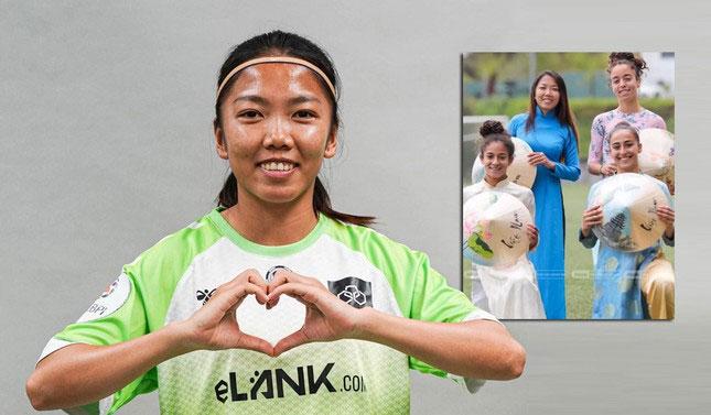 Huỳnh Như cùng đồng đội tại Lank thả dáng với tà áo dài Việt Nam-1