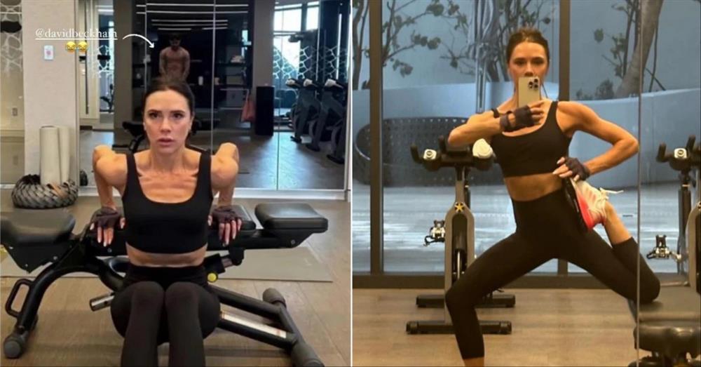 Victoria Beckham đăng ảnh tập gym, sự chú ý đổ đồn vào David Beckham-2