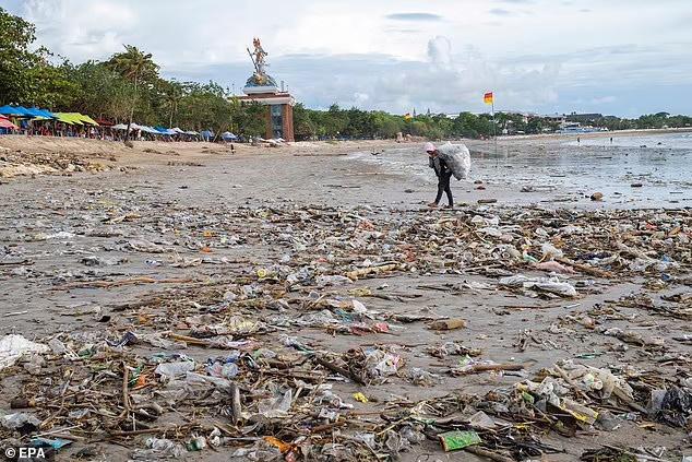 Bãi biển hoang sơ ở thiên đường Bali chết ngập trong núi rác-5