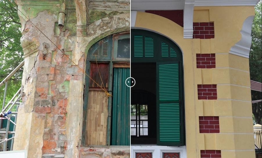 So sánh biệt tự Pháp cổ trước và sau khi đắp 15 tỷ đồng sửa chữa-3