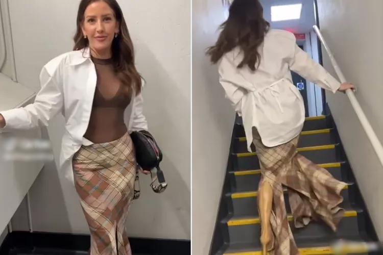 Mặc váy quá chật khiến sao nữ khó thở, ngất xỉu-1