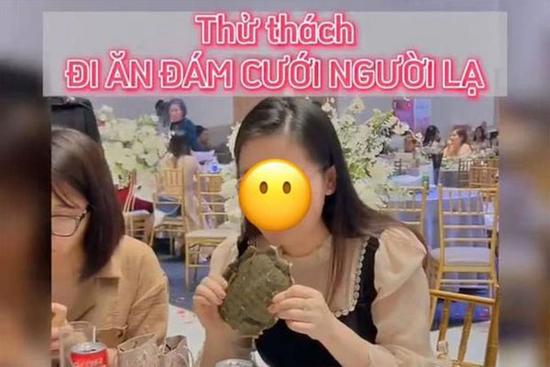 Nữ TikToker bị 'ném đá' vì ăn ké đám cưới người lạ