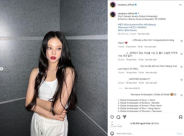 Haerin (NewJeans) được gọi tên là Đại sứ Dior nhưng netizen lo ngại hữu danh vô thực-1