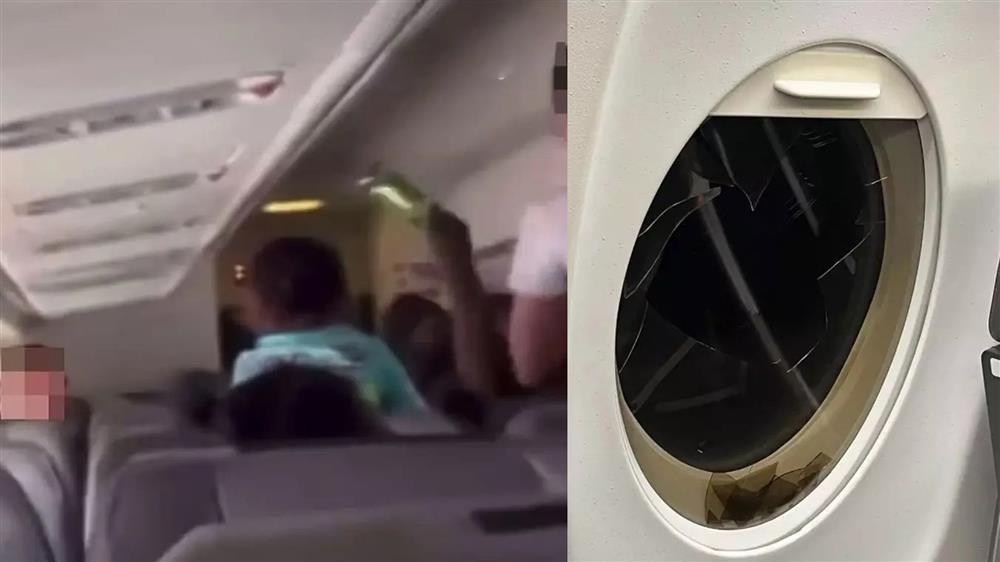Máy bay hạ cánh khẩn vì hành khách đánh nhau, đập toác kính cửa sổ-2