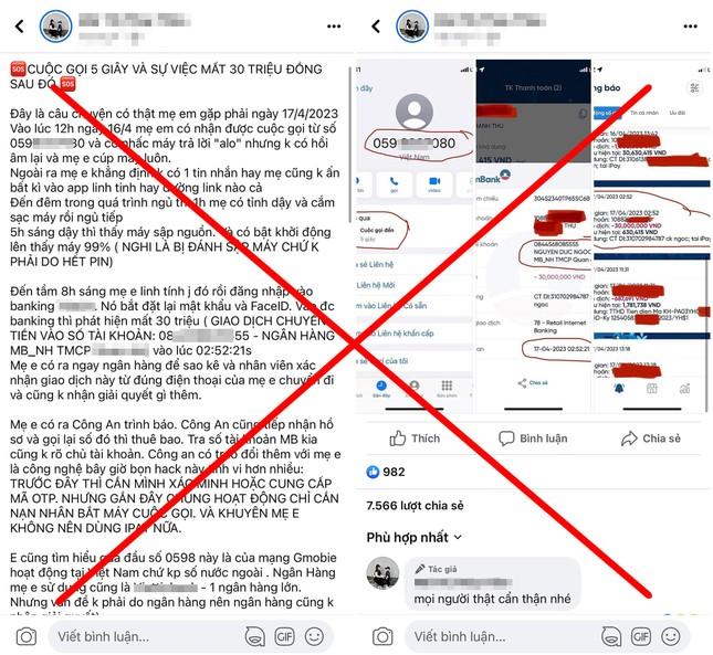 Vụ nghe điện thoại 5 giây mất 30 triệu đang lan truyền là tin giả-2