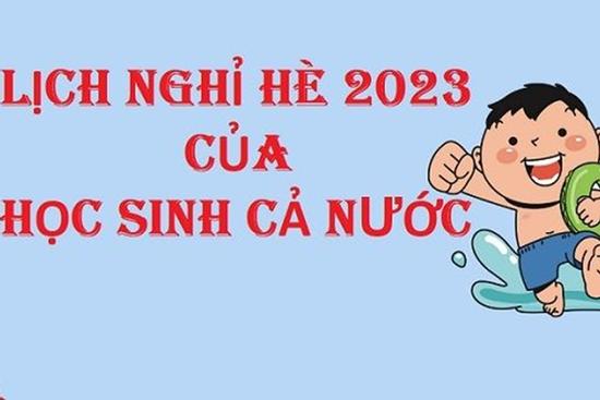 Lịch nghỉ hè 2023 chính thức của học sinh 63 tỉnh, thành