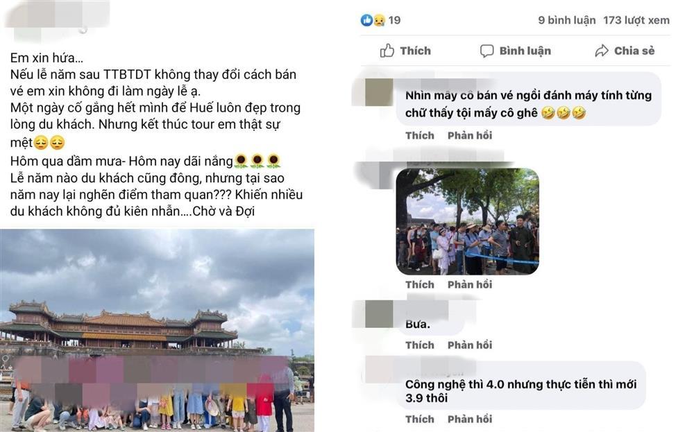 Huế lên tiếng xin lỗi vì để du khách mỏi cổ chờ mua vé tham quan-2