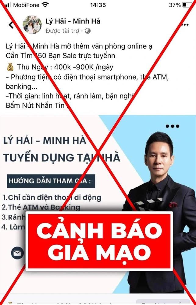 Lý Hải - Minh Hà lên tiếng cảnh báo khi bị lợi dụng hình ảnh để lừa đảo-2