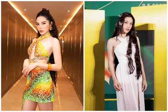 Kỳ Duyên, Hoàng Oanh khoe vóc dáng bốc lửa với trang phục cắt xẻ