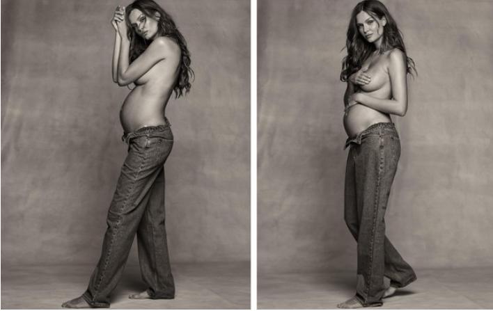 Thiên thần nội y tung ảnh ngực trần thông báo mang thai-2