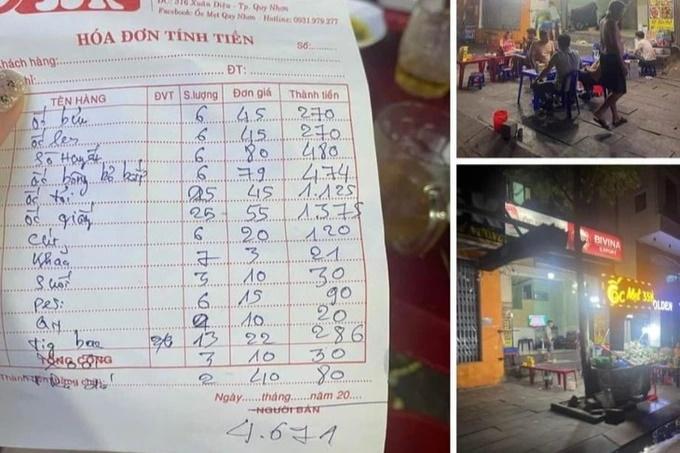 Quy Nhơn kiểm tra quán ốc bị khách tố bán toàn ốc thối-1