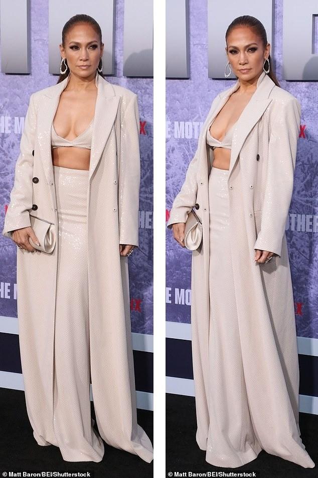 Jennifer Lopez mặc gợi cảm, hôn chồng trên thảm đỏ-2