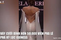 Váy cưới đính hơn 50.000 viên pha lê phá kỷ lục Guiness
