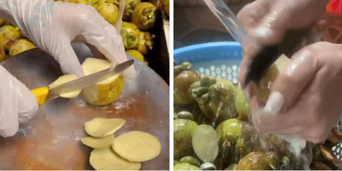 Thêm một cách gọt măng cụt xanh nhanh gọn không bị đen tay-1