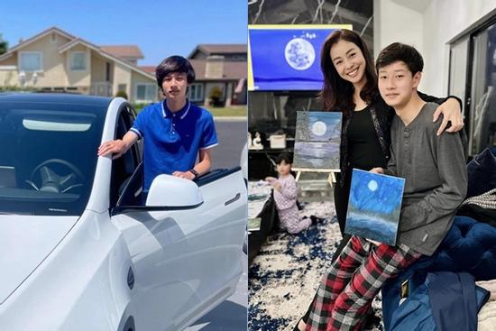 Con trai Jennifer Phạm - Quang Dũng khác lạ với mái tóc dài