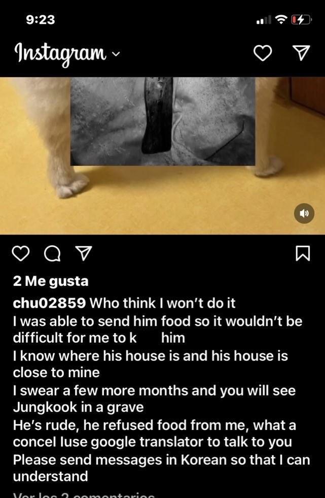 Jung Kook (BTS) bị fan cuồng đe dọa, fan báo cáo nhưng chưa phản hồi-2