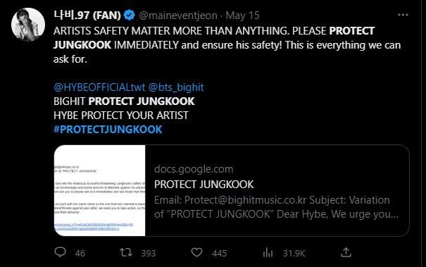 Jung Kook (BTS) bị fan cuồng đe dọa, fan báo cáo nhưng chưa phản hồi-3