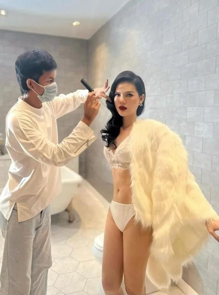 Hậu trường chụp nóng rực của nữ hoàng nội y Ngọc Trinh-4