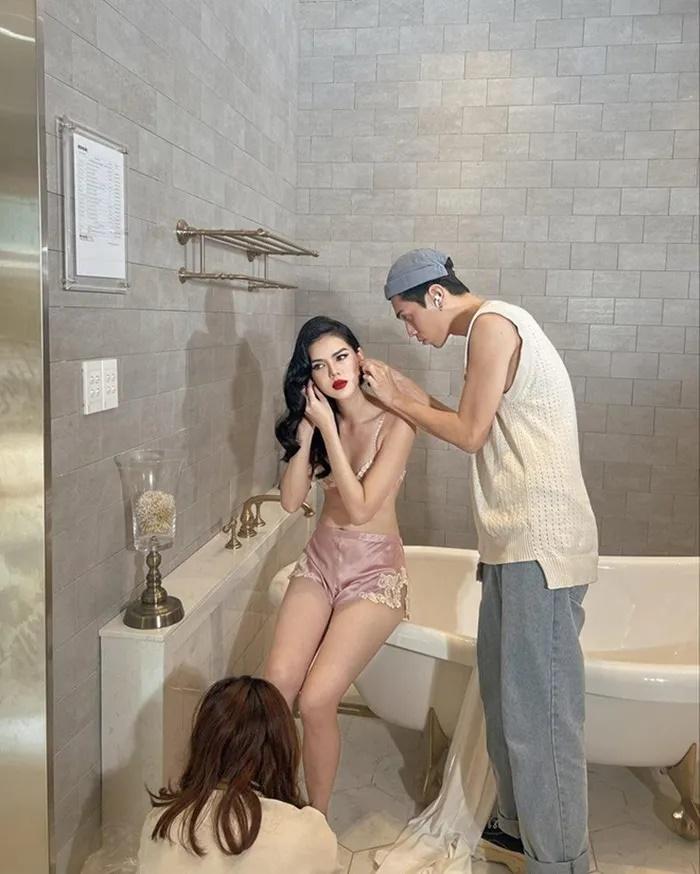 Hậu trường chụp nóng rực của nữ hoàng nội y Ngọc Trinh-5