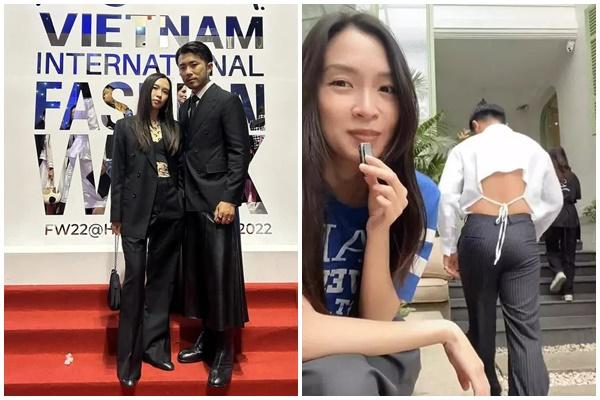 Mặc áo hở lưng và buộc dây điệu đà, con rể Xuân Hinh lại gây tranh cãi-5