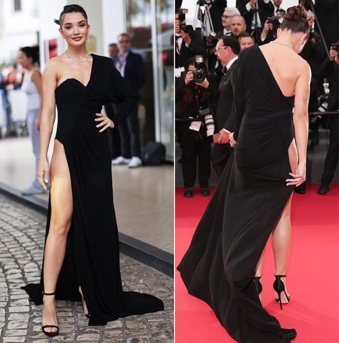 Á hậu diện váy cắt xẻ lộ vòng ba ở thảm đỏ Cannes-3