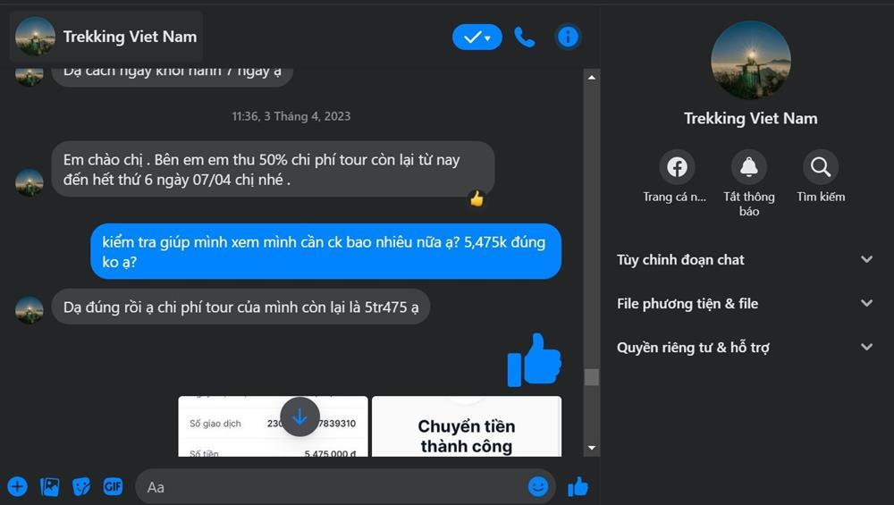 Nữ du khách ở Hà Nội bị lừa hàng chục triệu đồng khi đặt tour trekking-2