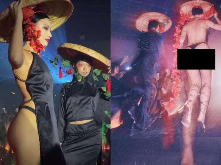 Show thời trang diện áo yếm bị tuýt còi, đồ truyền thống biến tấu khó coi-1