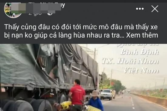 Làm rõ nội dung người dân 'hôi của' khi xe chở gạo gặp nạn