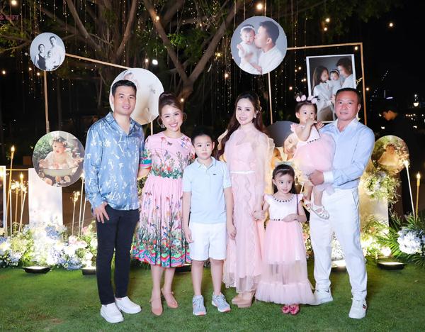 Vy Oanh rạng rỡ xuất hiện cùng chồng con trong tiệc sinh nhật con gái MC Vân Hugo