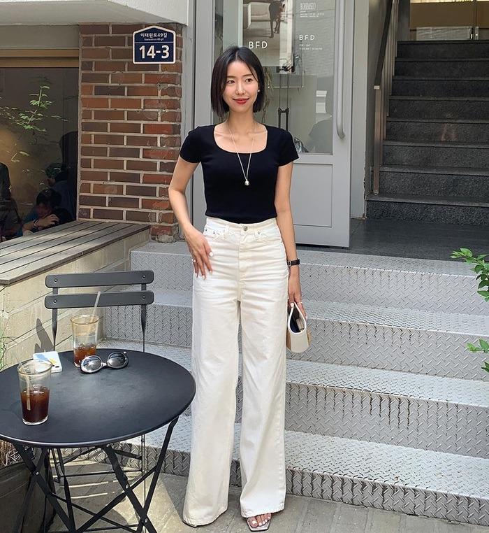 Diện áo thun và quần jeans sành điệu như Hoa hậu Phương Khánh-2
