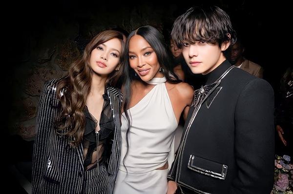 V (BTS) hội ngộ Lisa khi tham gia event của Celine và Naomi Campbell-1