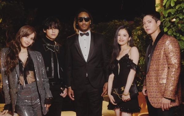 V (BTS) hội ngộ Lisa khi tham gia event của Celine và Naomi Campbell-2