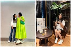 'Đọ chân' với ái nữ 12 tuổi cao 1m65, vợ cũ Lâm Vinh Hải được khen 'bầu xinh quá'