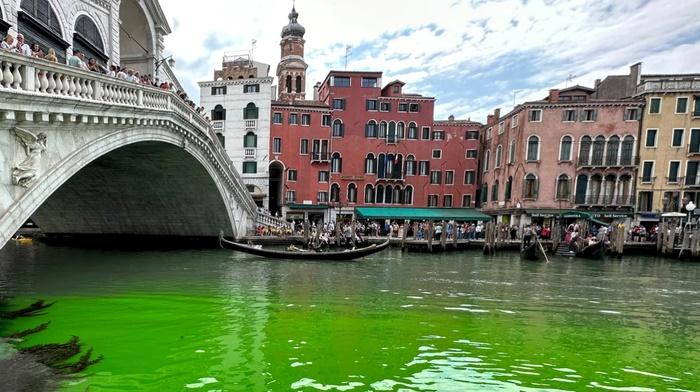 Nước tại kênh đào Venice thơ mộng đột ngột đổi màu xanh lục, nguyên nhân là gì?-2
