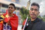 VĐV Timor Leste cầm cờ Việt Nam ở sân Mỹ Đình: 'Tôi vẫn chưa có bạn gái'