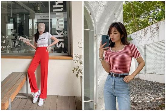 Cách diện màu đỏ giữa mùa hè oi bức