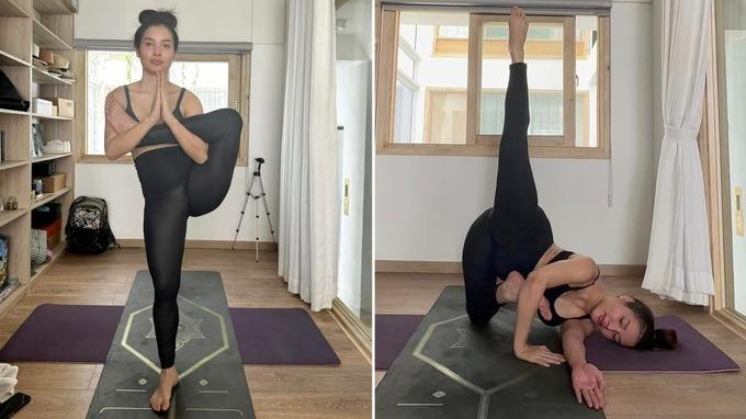 Phương Trinh Jolie: Bầu 8 tháng vẫn tập yoga, khoe dáng gợi cảm-1