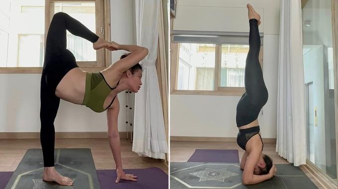 Phương Trinh Jolie: Bầu 8 tháng vẫn tập yoga, khoe dáng gợi cảm-2