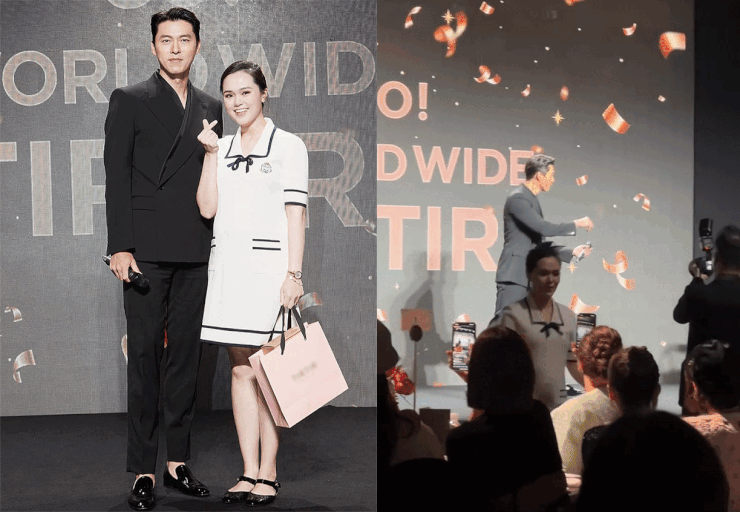 Vợ Đỗ Duy Mạnh đứng cạnh Hyun Bin, diện váy gần 50 triệu che bụng bầu-3