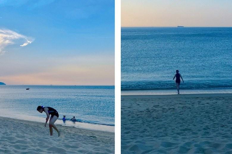 Con gái MC Diệp Chi 12 tuổi cao hơn mẹ nửa đầu, mặc đồ tắm khoe da trắng nõn-4