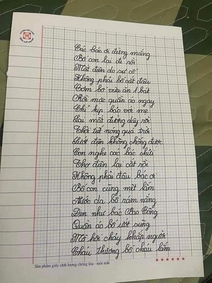 Bố là thợ điện bị ném đá, cô bé lớp 5 làm thơ thanh minh nghẹn ngào-1